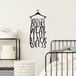 Stijlvol zwart decoratief metalen wandaccessoire, 32 x 70 cm