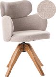 Beliani MARCY - Eetkamerstoel - Beige - Bouclé