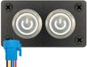 ProRide Interrupteur à pression métallique 220V ON-OFF - Panneau encastrable double - 22mm - IP67 - Indicateur LED Blanc