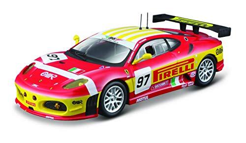 Bburago Ferrari F430 GT2 '08: Modelauto op schaal 1:43, Ferrari Racing serie, geschenkdoos, 12 cm, rood #97 (18-36303)