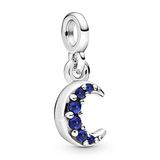 Pandora ME Planet sterling silver mini dangle with sea blue crystal and shaded blue to light blue enamel