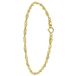 Lucardi Dames 9 Karaat armband met fantasieschakel - Armband - 9 Karaat - Goudkleurig - 19 cm