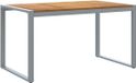 vidaXL Tuintafel Grijs 140 x 80 x 75 cm Massief Acaciahout