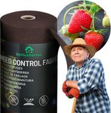 Bellushortus Agrotextiel Tuinvlies/Onkruidvlies Bruin 50g met UV-bescherming EU kwaliteit 100m 1,6 m