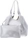 GIANNI CHIARINI Leren Dua Shopping Bag Sac bandoulière Argenté - Argile