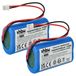 Villeroy & Boch 2x Batterie Compatible Avec Troll 2.0 78170-78184 Lampe De Chevet, De Salon (4400mah, 3,7v, Li-ion)