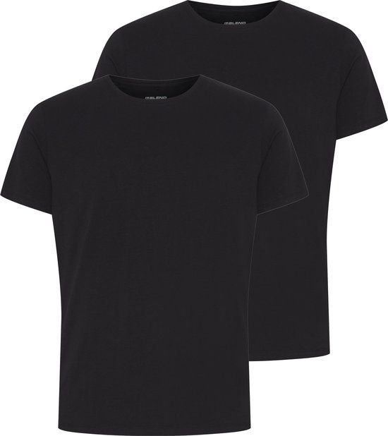 Blend BHDinton Crew neck tee 2-pack Heren T-shirt - Zwart - Maat XXL