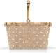 Reisenthel Carrybag XS Boodschappenmand - Frame Metallic Dots Coffee Beige