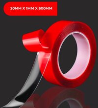 24ME® 6 Meter Dubbelzijdig Montage Tape - 2cm x 1mm - Transparant - Nano tape - Acrylic - VHB