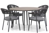 Santika Furniture Santika Vivian/Matale 125 cm rond dining tuinset 5-delig