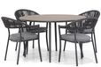 Santika Furniture Santika Vivian/Matale 125 cm rond dining tuinset 5-delig