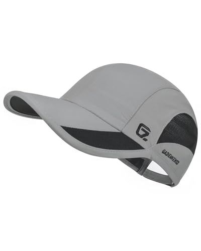 GADIEMKENSD Unstructured Quick Dry Sports Cap Outdoor Sun Protective Unisex, Light Gray, 56-60