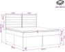vidaXL Boxspringbed met matras Donkerbruin 140 x 190 cm Stof