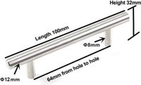 Wan GmbH Poignées de porte de balcon, set de 6, 64 mm, Acier inoxydable, Argent