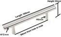 Wan GmbH Poignées de porte de balcon, set de 6, 64 mm, Acier inoxydable, Argent