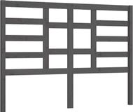 vidaXL Hoofdbord Massief Grenenhout Grijs 126x4x104 cm