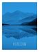 Muurschildering Komar Word Lake Reflection Blue Poster