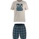 ESMARA MEN Pyjama homme (Beige/bleu, S)