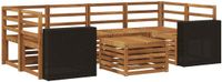 vidaXL - Bank loungeset - 7-delig - Naturel - Massief Acacia Hout