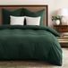 Literie Set 200x200 cm - Microfibre avec 2 Taies d'oreiller 80x80 cm - Vert