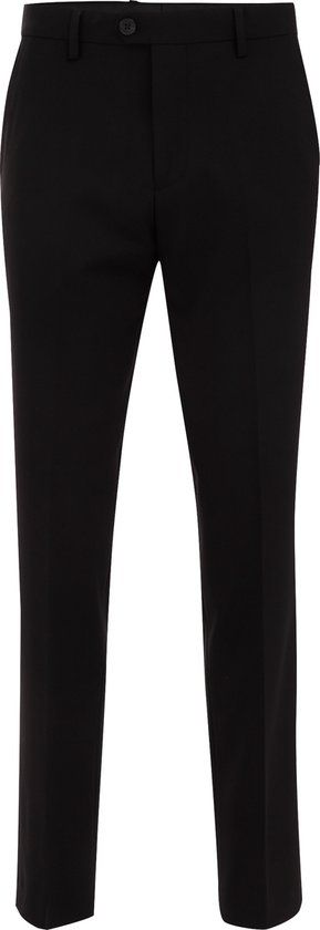 WE Fashion Heren slim fit pantalon zwart