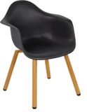 Merkloos Lesli Living - Bistrostoel Montreux - Zwart - Set van 4