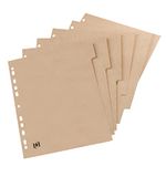 Oxford Touareg, register, DIN A4, 6-delig, van gerecycled kraftkarton, beige
