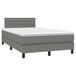vidaXL Boxspringbed met matras, donkergrijs, 120x200 cm, gestoffeerd