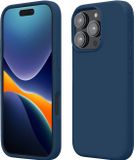 kwmobile telefoonhoesje geschikt voor Apple iPhone 16 Pro - Hoesje met siliconen coating - Smartphone case in marineblauw