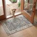 Safavieh Distressed tapijt voor machinewasbaar en antislip, ideaal voor drukbelopen ruimtes, Arizona Collection, korte pool, groen en beige, 120 x 180 cm
