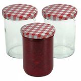 Cosy&Trendy Weckpotten / inmaakpotten - rood - 3x stuks - 230 ml - met draaideksel - glas