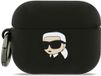 Karl Lagerfeld Siliconen Hoesje Met Karl Head 3D Voor Airpods Pro 3 Zwart