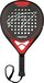 Avento Padelracket Conquista - 3K Carbon - Rond - 368 gr - Rood/Zwart