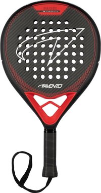 Avento Padelracket Conquista - 3K Carbon - Rond - 368 gr - Rood/Zwart