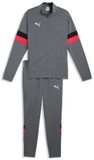 Puma Knitted Suits individualRISE Tracksuit 658996 - Flat Medium Gray-Puma White-Ultra Red - Katoen
