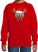 Bellatio Decorations Kersttrui/Sweater Kinderen Rudolf Gezicht Rendier Rood 134/146