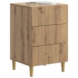 vidaXL - Nachtkastje - Artisanaal - eiken - 43 x 41 x 66,5 cm - Bewerkt hout