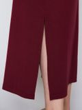 Joop! Nachthemd Luxe Vrouwen Lange mouw Effen Modal/Elastaan DARK RED