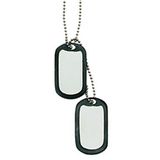Miltec Dog Tag Amerikaanse identiteitskaart, blanco, roestvrij staal, volwassenen, uniseks, grijs, eenheidsmaat