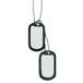 Miltec Dog Tag Amerikaanse identiteitskaart, blanco, roestvrij staal, volwassenen, uniseks, grijs, eenheidsmaat
