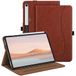 Fintie Hoes voor Samsung Galaxy Tab S9 FE 10,9 inch/Tab S9 11 inch 2023 tablet, Multi-Angle Folio beschermhoes met documentenvak en automatische slaap/waakfunctie, bruin