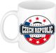 Bellatio Decorations Shoppartners Bv Czech / Tsjechie republic embleem theebeker / koffiemok van keramiek - 300 ml - Tsjechie landen thema - supporter beker / mokken