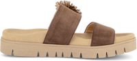 Gabor Dames Platte Sandalen Suède Cacao 18 Maat 43