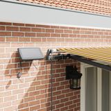 vidaXL Handmatige zonnetent met zonne-energie ledverlichting 5 x 3 m Geel