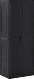 vidaXL Tuinkast - 65x45x172 cm - PP - Rattan - Zwart