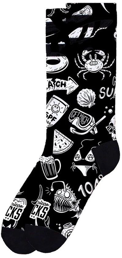 American Socks Hella Hot Crewsokken Zwart EU 41-46 Man