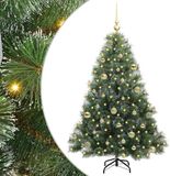 vidaXL Kunstkerstboom met 150 LED, Standaard, Groen, 150 cm, PE en PVC