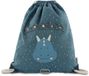 Trixie Zwemtas - Mr. Triceratops - Gymtas voor kinderen - Waterafstotend - Turnzak met trekkoord - Voor jongens en meisjes - Blauw
