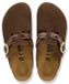 Birkenstock Boston Braided Suede Carafe Vrouwen Bruin Maat 40