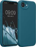 kwmobile telefoonhoesje geschikt voor Apple iPhone 17e / iPhone 16e - TPU backcover met siliconen coating - Smartphone case in mat petrol